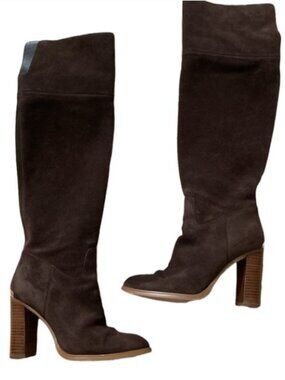 Micheal Kors REGINA Suede Coffee Over-the-Knee Boots Sz.8
